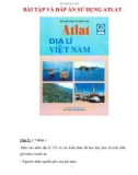 BÀI TẬP VÀ ĐÁP ÁN SỬ DỤNG ATLAT đề 2