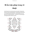 Bí ẩn trận pháp trong võ thuật