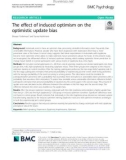 The effect of induced optimism on the optimistic update bias