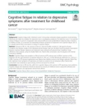 Cognitive fatigue in relation to depressive symptoms after treatment for childhood cancer