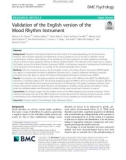 Validation of the English version of the Mood Rhythm Instrument