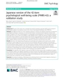 Japanese version of the 42-item psychological well-being scale (PWBS-42): A validation study