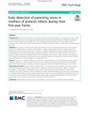 Early detection of parenting stress in mothers of preterm infants during their first-year home