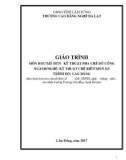 Giáo trình Kỹ thuật pha chế đồ uống (Nghề: Kỹ thuật chế biến món ăn - Cao đẳng) - Trường CĐ Nghề Đà Lạt