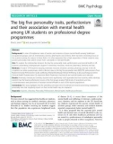 The big five personality traits, perfectionism and their association with mental health among UK students on professional degree programmes