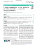 Is there prejudice from thin air? Replicating the effect of emotion on automatic intergroup attitudes