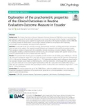 Exploration of the psychometric properties of the clinical outcomes in routine evaluation-outcome measure in ecuador