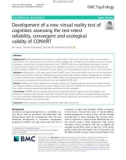 Development of a new virtual reality test of cognition: Assessing the test-retest reliability, convergent and ecological validity of CONVIRT