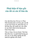 Phát hiện tế bào gốc của tất cả các tế bào da