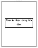 Món ăn chữa chứng tiểu đêm