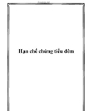 Hạn chế chứng tiểu đêm