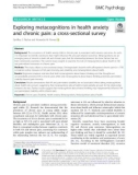 Exploring metacognitions in health anxiety and chronic pain: A cross-sectional survey