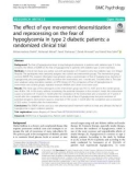 The effect of eye movement desensitization and reprocessing on the fear of hypoglycemia in type 2 diabetic patients: A randomized clinical trial