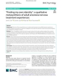 'Finding my own identity': A qualitative metasynthesis of adult anorexia nervosa treatment experiences