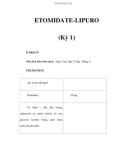 ETOMIDATE-LIPURO (Kỳ 1)