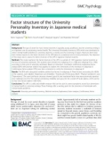 Factor structure of the University Personality Inventory in Japanese medical students