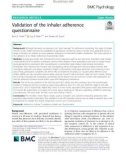 Validation of the inhaler adherence questionnaire