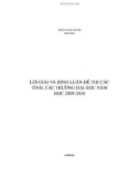 Lời giải và bình luận đề thi các tỉnh, các trường đại học năm 2009-2010