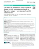 The effects of mindfulness-based cognitive therapy on risk and protective factors of depressive relapse – a randomized wait-list controlled trial