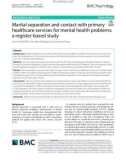 Marital separation and contact with primary healthcare services for mental health problems: A register-based study