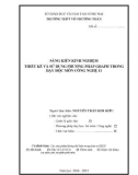 Sáng kiến kinh nghiệm: Thiết kế và sử dụng phương pháp graph trong dạy học môn Công nghệ 11
