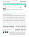 Time preference and personal value: A population-based cross-sectional study in Japan