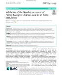 Validation of the needs assessment of family care givers cancer scale in an Asian population