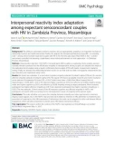 Interpersonal reactivity index adaptation among expectant seroconcordant couples with HIV in Zambézia Province, Mozambique