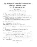 Áp dụng tính đơn điệu của hàm số khảo sát phương trình và bất phương trình - Phan Phi Công