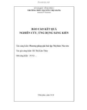 Sáng kiến kinh nghiệm THPT: Phương pháp giải bài tập Nhị thức Niu-tơn