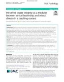 Perceived leader integrity as a mediator between ethical leadership and ethical climate in a teaching context