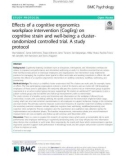 Effects of a cognitive ergonomics workplace intervention (CogErg) on cognitive strain and well-being: A clusterrandomized controlled trial a study protocol