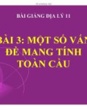 Bài giảng Địa lý 11 - Bài 3: Vấn đề mang tính toàn cầu