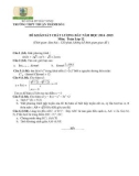 Đề khảo sát chất lượng đầu năm có đáp án môn: Toán 12 - Trường THPT Thuận Thành số 1 (Năm học 2014-2015)