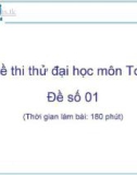 Tuyển tập Đề thi thử đại học cao đẳng môn toán 2012