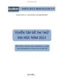 Tuyển tập đề thi thử đại học năm 2012 môn: Toán