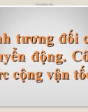 Bài giảng Tính tương đối của chuyển động - Công thức cộng vận tốc