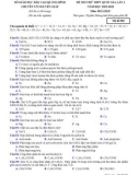 Đề thi thử tốt nghiệp THPT môn Hóa học năm 2022-2023 có đáp án (Lần 1) - Trường THPT chuyên Võ Nguyên Giáp, Quảng Bình