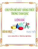 Chuyên đề bất đẳng thức trong tam giác