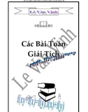 Các bài toán giải tích - Lê Văn Vịnh