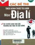 các đề thi theo hình thức tự luận môn Địa lý - thi tuyển sinh vào các trường Đại học và cao đẳng: phần 1