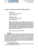 Anxiety and depression in parents of disabled children