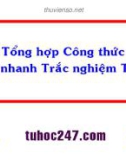 Tổng hợp công thức tính nhanh trắc nghiệm Toán