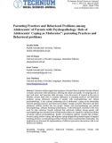 Parenting Practices and Behavioral Problems among Adolescents' of Parents with Psychopathology: Role of Adolescents' Coping as Moderator': parenting Practices and Behavioral problems