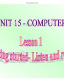 Bài giảng tiếng Anh 8 - Bài 15: Computers