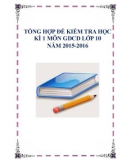 Tổng hợp đề kiểm tra học kì 1 môn GDCD lớp 10 năm 2015-2016