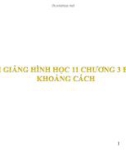 Bài giảng Toán 11 - Bài 5: Khoảng cách