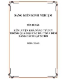 Sáng kiến kinh nghiệm THPT: Rèn luyện khả năng tư duy thông qua giải các bài toán đếm bằng cách lập sơ đồ