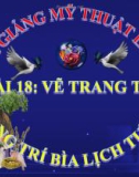 Bài giảng Trang trí bìa lịch treo tường - Mỹ thuật 7 - GV.Dương Hiếu Nghĩa