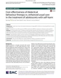 Cost-efectiveness of dialectical behaviour therapy vs. enhanced usual care in the treatment of adolescents with self-harm